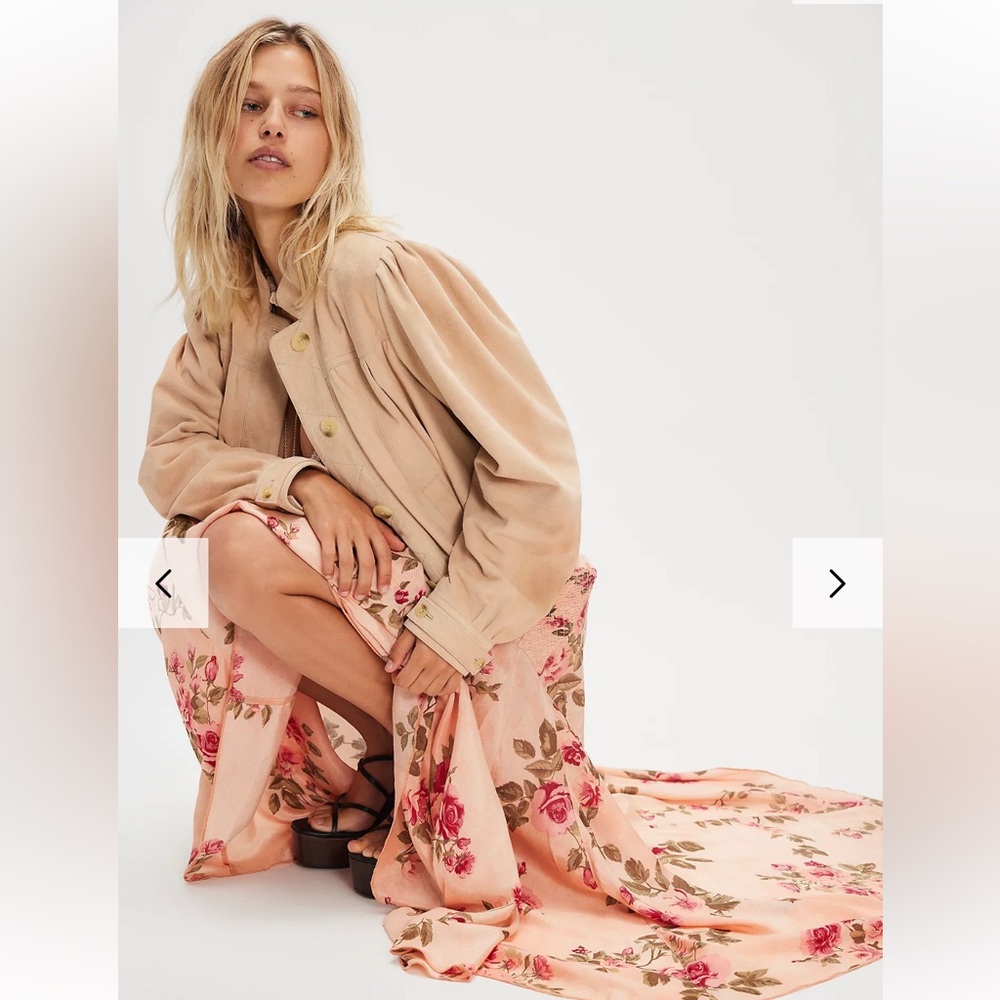 Free people Rowan Maxi Skirt | Falling Floral Mauve